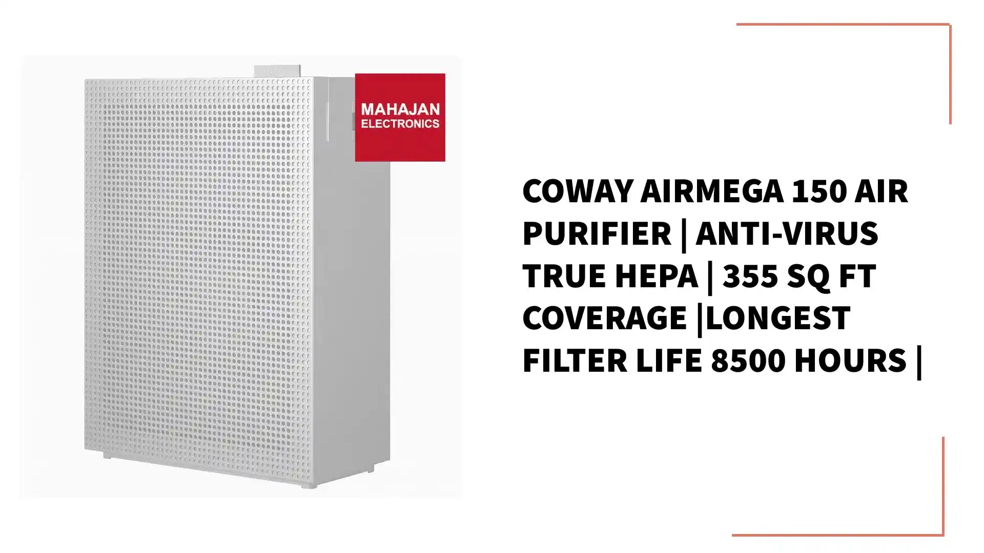 Coway Airmega 150 Air Purifier | Anti-Virus True HEPA | 355 sq ft Coverage |Longest Filter Life 8500 Hours | by@Outfy