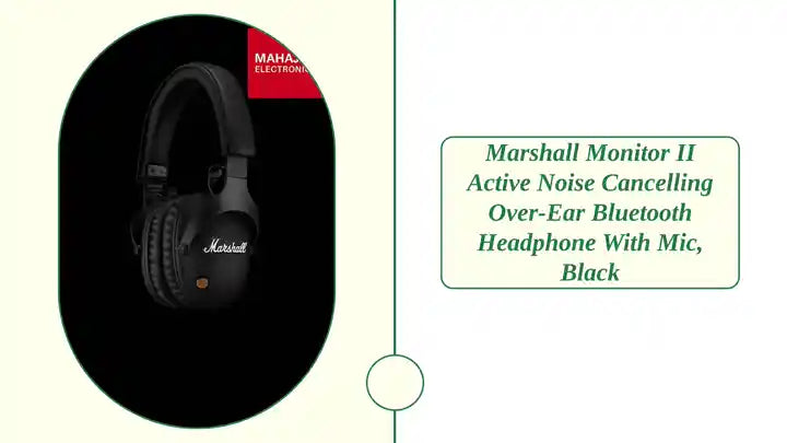 Marshall Monitor II Active Noise Cancelling Over-Ear Bluetooth Headphone with Mic, Black by@Outfy
