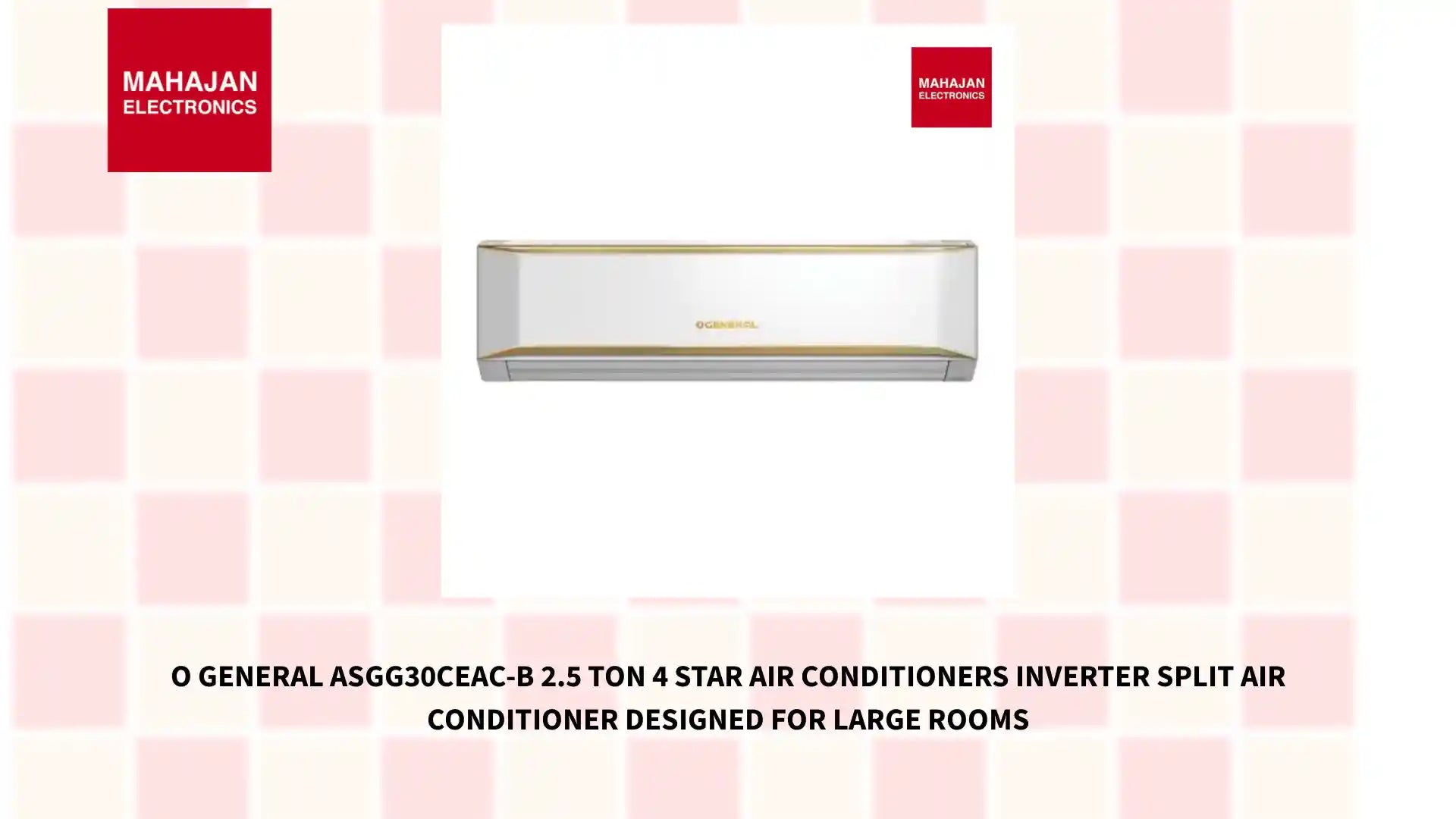 O General ASGG30CEAC-B 2.5 Ton 4 Star Air Conditioners Inverter Split Air Conditioner designed for large rooms by@Outfy