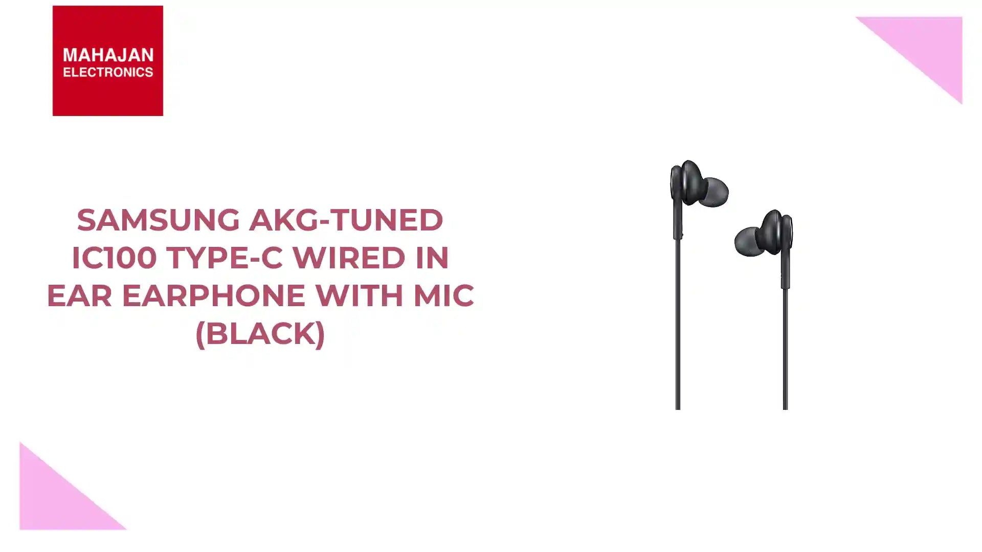 Samsung AKG-Tuned IC100 Type-C Wired in Ear Earphone with mic (Black) by@Outfy