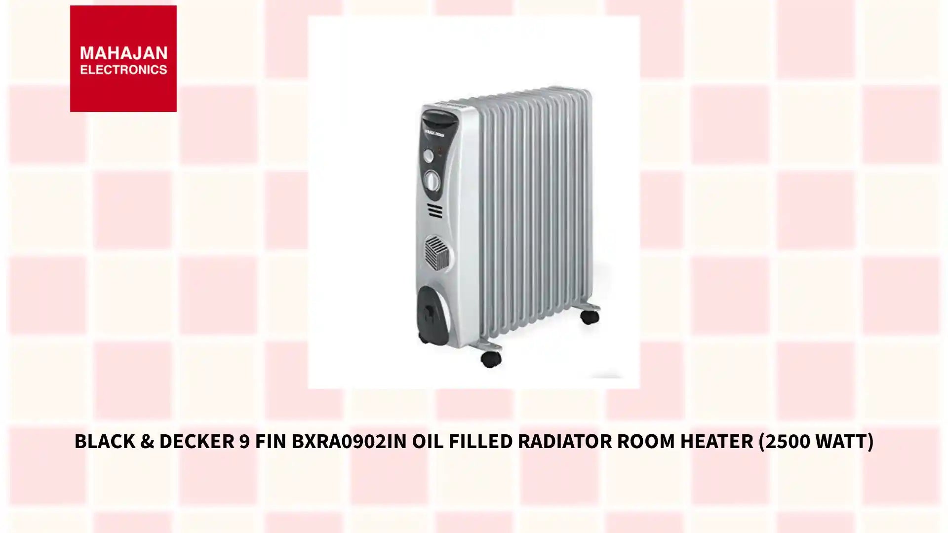 Black & Decker 9 fin BXRA0902IN Oil Filled Radiator Room Heater (2500 watt) by@Outfy