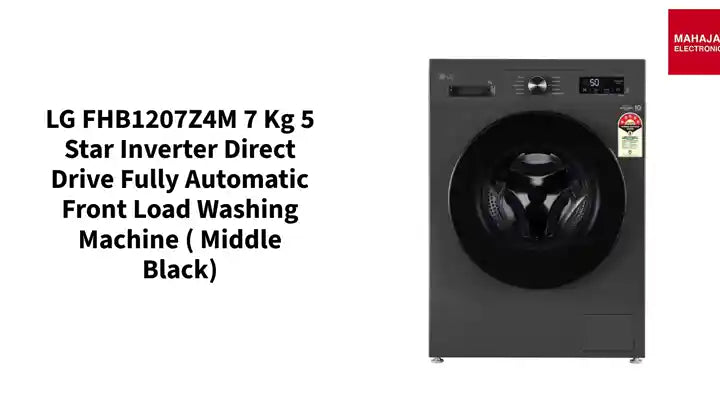 LG FHB1207Z4M 7 Kg 5 Star Inverter Direct Drive Fully Automatic Front Load Washing Machine ( Middle Black) by@Outfy