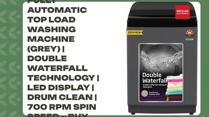 Voltas Beko WTL1106UEA/SPB0OD 11 Kg 5 Star Fully Automatic Top Load Washing Machine (Grey) | Double Waterfall Technology | LED Display | Drum Clean | 700 RPM Spin Speed – Buy Online at Mahajan Electronics by@Outfy