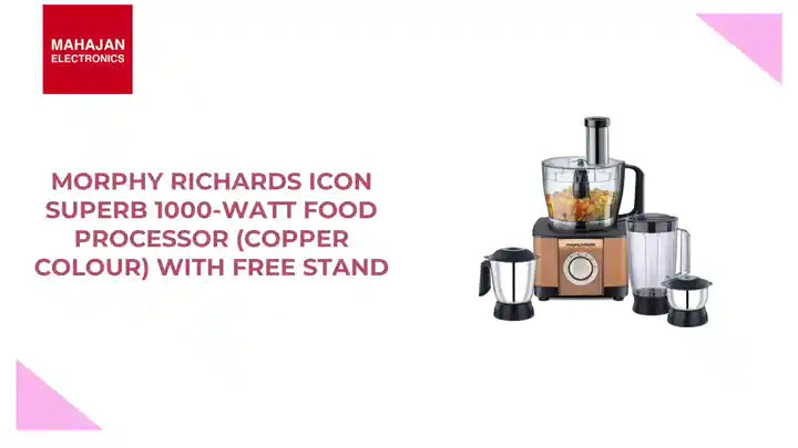 Morphy Richards Icon Superb 1000-Watt Food Processor (Copper Colour) With Free Stand by@Outfy