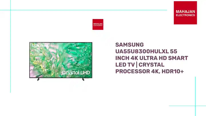 Samsung UA55U8300HULXL 55 Inch 4K Ultra HD Smart LED TV | Crystal Processor 4K, HDR10+ by@Outfy