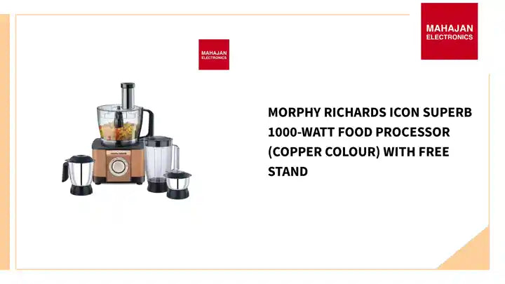 Morphy Richards Icon Superb 1000-Watt Food Processor (Copper Colour) With Free Stand by@Outfy