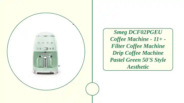 Smeg DCF02PGEU Coffee Machine - 11+ - Filter Coffee Machine Drip Coffee Machine Pastel Green 50's Style Aesthetic by@Outfy