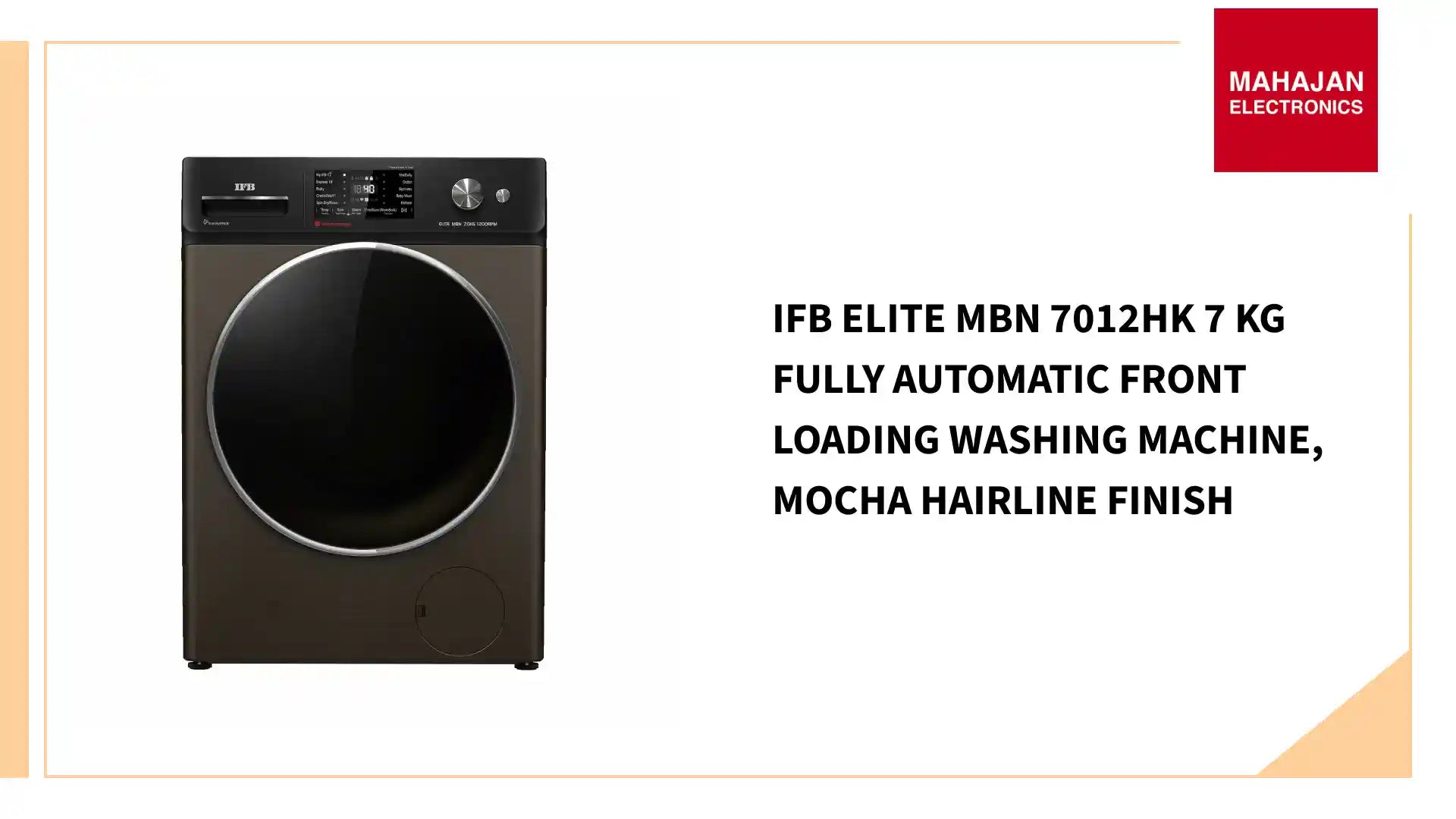 IFB ELITE MBN 7012HK 7 kg Fully Automatic Front Loading Washing Machine, Mocha Hairline Finish by@Outfy