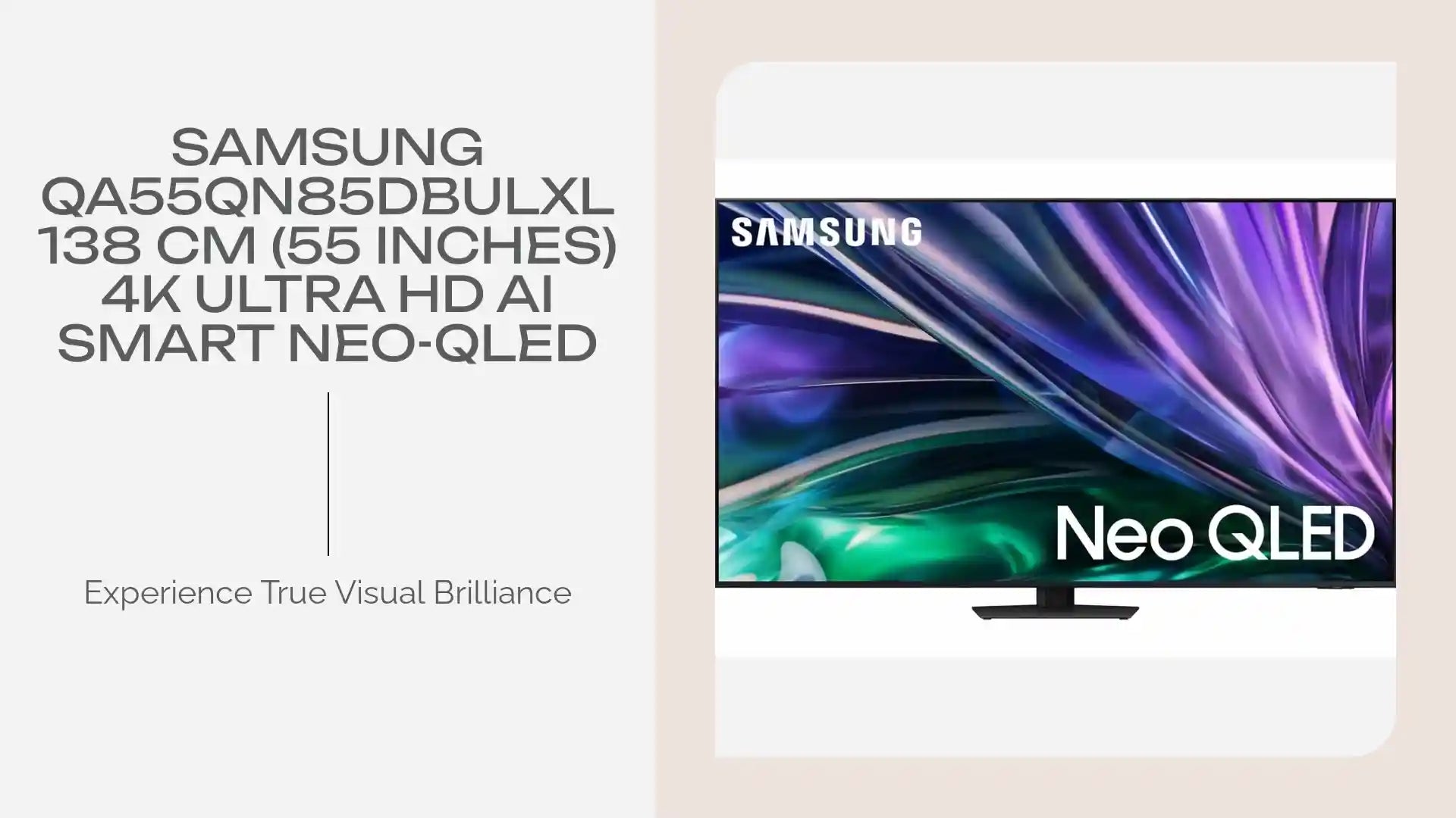 Samsung QA55QN85DBULXL 138 cm (55 inches) 4K Ultra HD AI Smart Neo-QLED by@Outfy