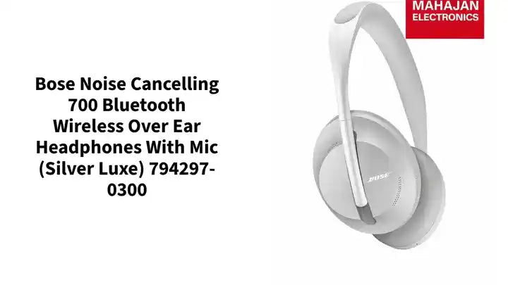 Bose Noise Cancelling 700 Bluetooth Wireless Over Ear Headphones with Mic (Silver Luxe) 794297-0300 by@Outfy