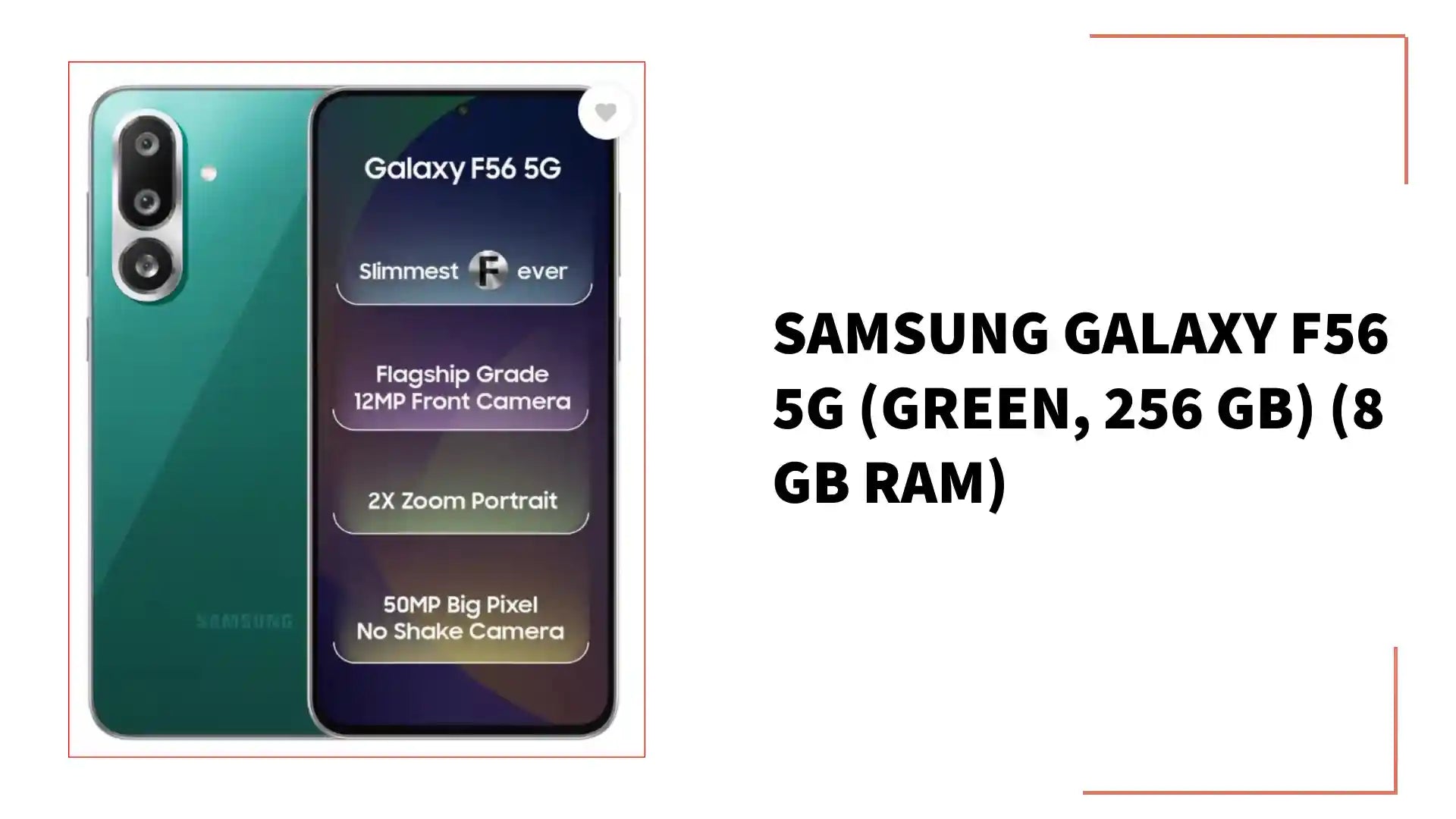 Samsung Galaxy F56 5G (Green, 256 GB) (8 GB RAM) by@Outfy