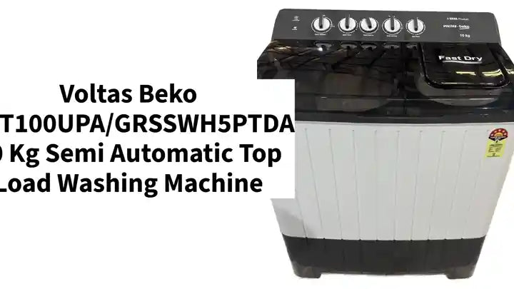 Voltas Beko WTT100UPA/GRSSWH5PTDA 10 kg Semi Automatic Top Load Washing Machine by@Outfy