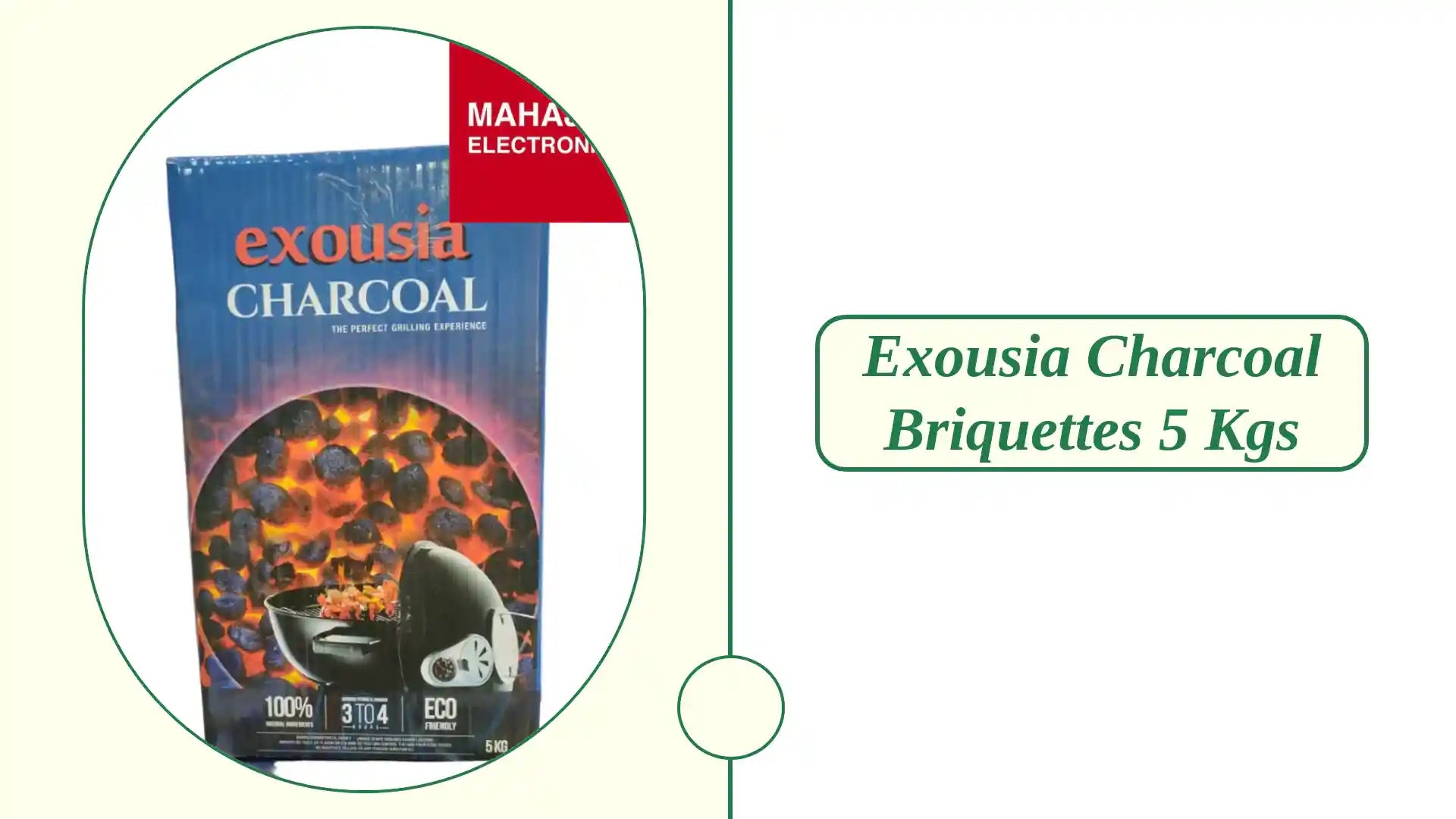 Exousia Charcoal Briquettes 5 Kgs by@Outfy