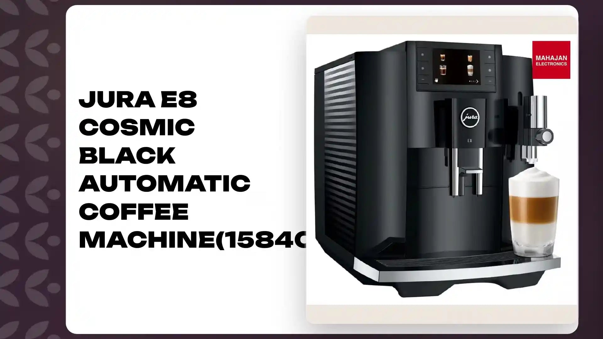 Jura E8 Cosmic Black Automatic Coffee Machine(15840) by@Outfy