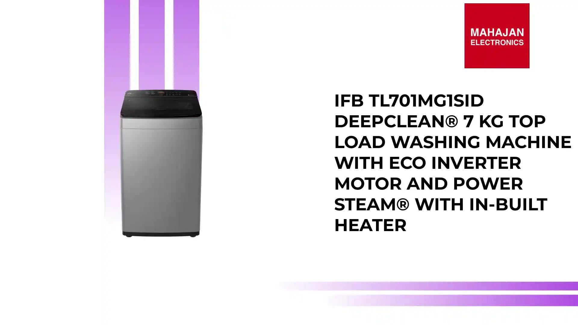 IFB TL701MG1SID DeepClean® 7 kg Top Load Washing Machine with Eco Inverter Motor and Power Steam® with In-Built Heater by@Outfy