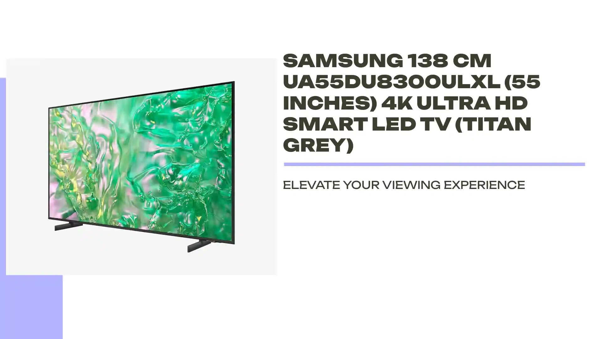 Samsung 138 cm UA55DU8300ULXL (55 inches) 4K Ultra HD Smart LED TV (Titan Grey) by@Outfy