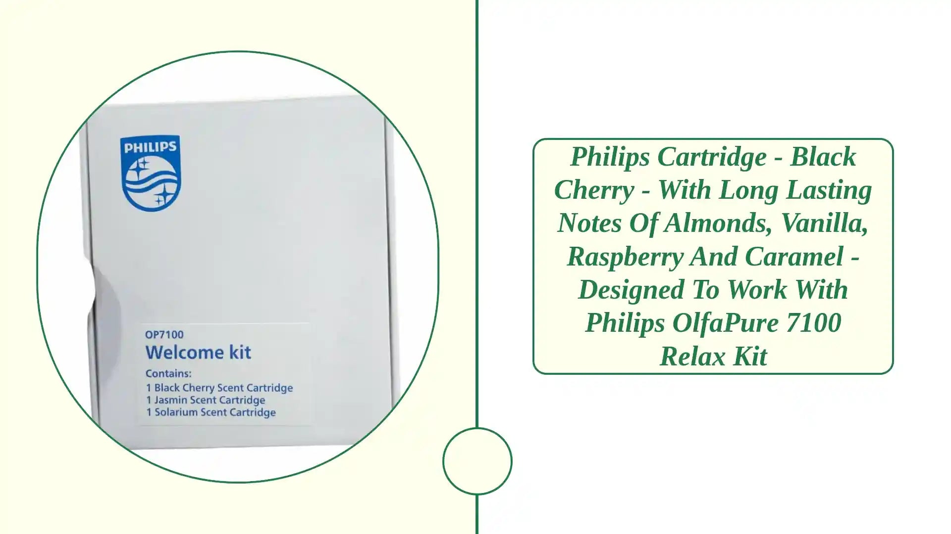 Philips Cartridge - Black Cherry - with Long Lasting Notes of Almonds, Vanilla, Raspberry and Caramel - Designed to Work with Philips OlfaPure 7100 Relax Kit by@Outfy
