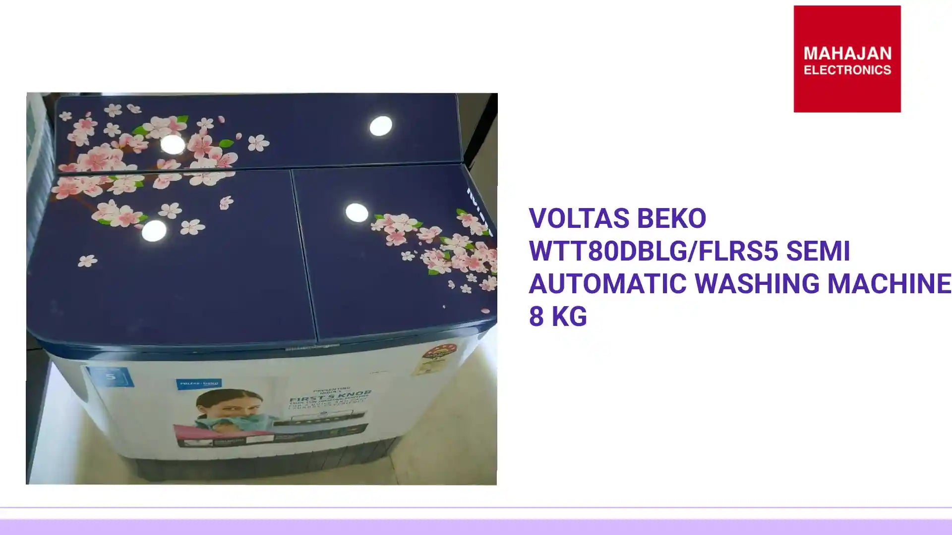 Voltas Beko WTT80DBLG/FLRS5 Semi Automatic Washing Machine 8 kg by@Outfy