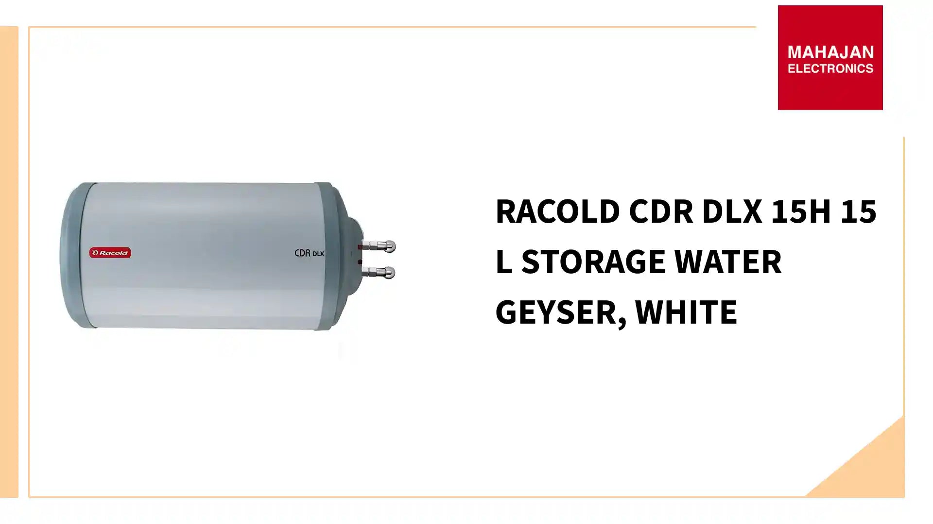Racold CDR DLX 15H 15 L Storage Water Geyser, White by@Outfy