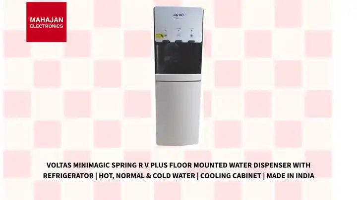 Voltas Minimagic SPRING R V PLUS Floor Mounted Water Dispenser with Refrigerator | Hot, Normal & Cold Water | Cooling Cabinet | Made in India by@Outfy