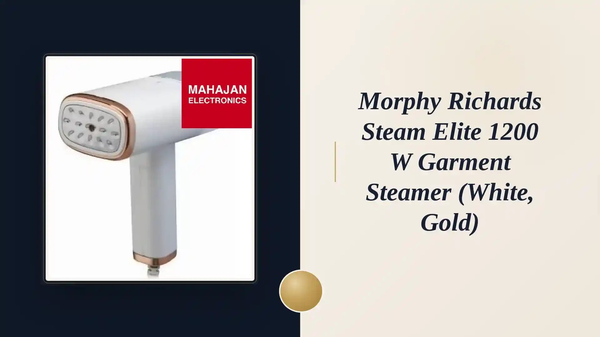 Morphy Richards Steam Elite 1200 W Garment Steamer (White, Gold) by@Outfy