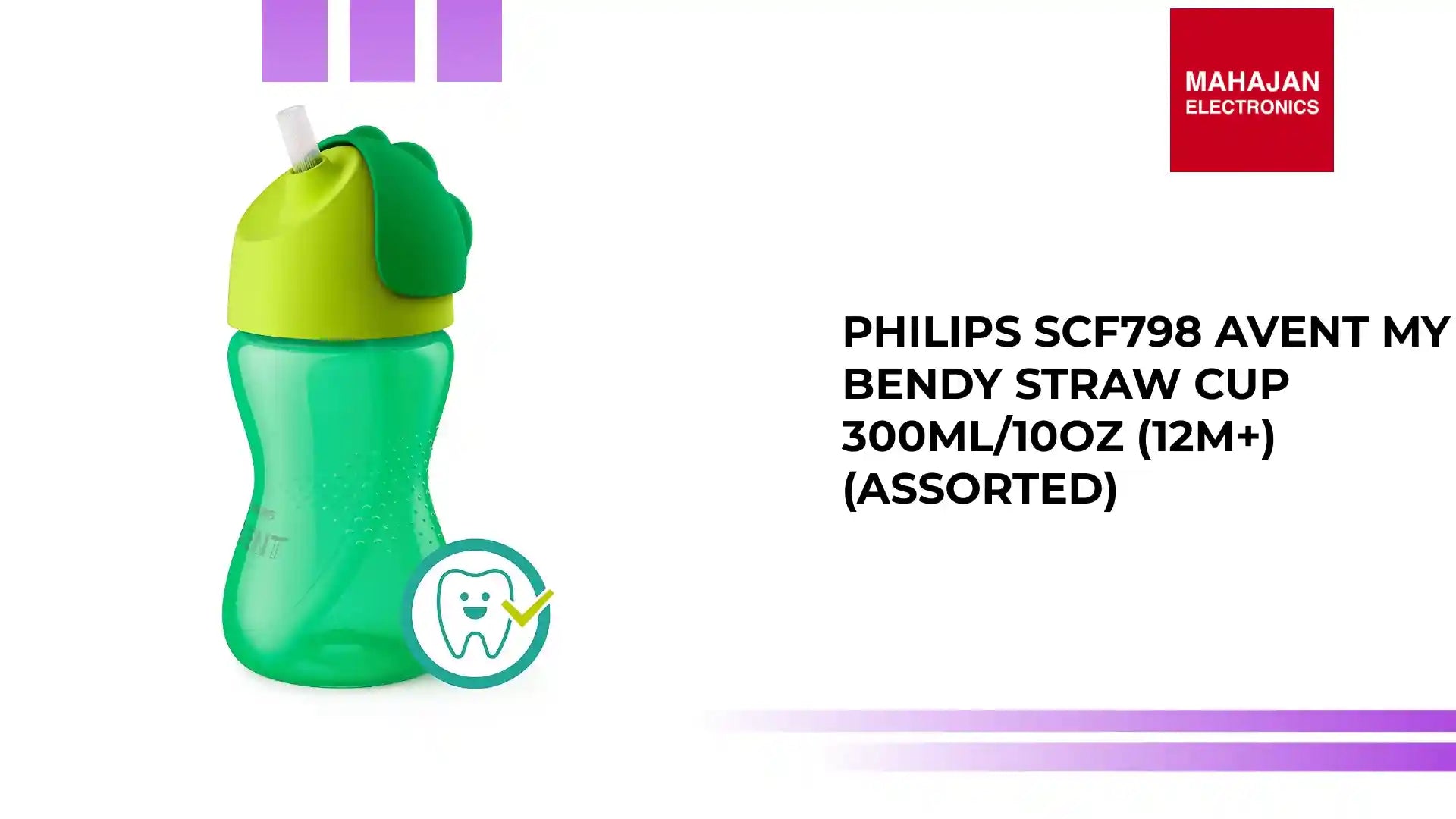 Philips SCF798 Avent My Bendy Straw Cup 300ml/10oz (12M+) (Assorted) by@Outfy