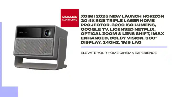 XGIMI 2025 New Launch Horizon 20 4K RGB Triple Laser Home Projector, 3200 ISO Lumens, Google TV, Licensed Netflix, Optical Zoom & Lens Shift, IMAX Enhanced, Dolby Vision, 300" Display, 240Hz, 1ms Lag by@Outfy