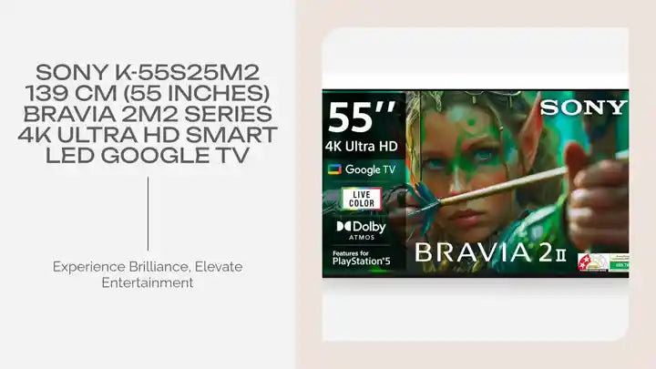 Sony K-55S25M2 139 cm (55 inches) BRAVIA 2M2 Series 4K Ultra HD Smart LED Google TV by@Outfy