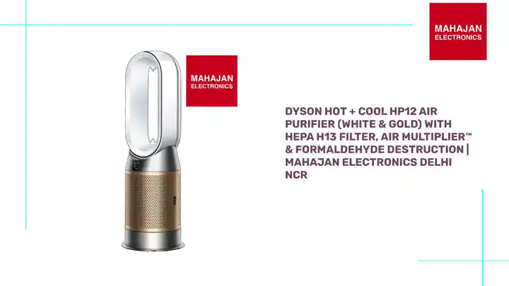 Dyson Hot + Cool HP12 Air Purifier (White & Gold) with HEPA H13 Filter, Air Multiplier™ & Formaldehyde Destruction | Mahajan Electronics Delhi NCR by@Outfy