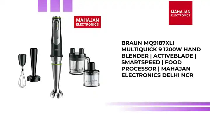Braun MQ9187XLI MultiQuick 9 1200W Hand Blender | ActiveBlade | SmartSpeed | Food Processor | Mahajan Electronics Delhi NCR by@Outfy
