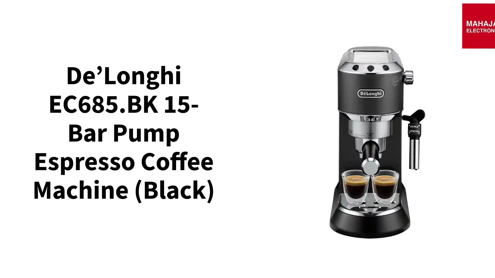 De’Longhi EC685.BK 15-Bar Pump Espresso Coffee Machine (Black) by@Outfy