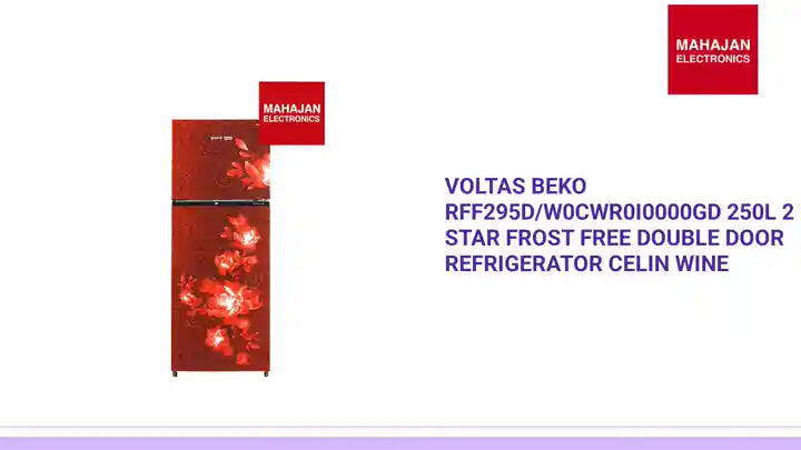 Voltas Beko RFF295D/W0CWR0I0000GD 250L 2 Star Frost Free Double Door Refrigerator Celin Wine by@Outfy