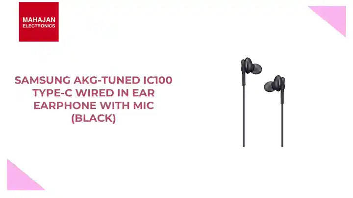 Samsung AKG-Tuned IC100 Type-C Wired in Ear Earphone with mic (Black) by@Outfy