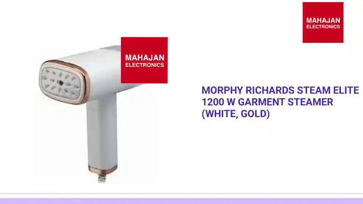 Morphy Richards Steam Elite 1200 W Garment Steamer (White, Gold) by@Outfy