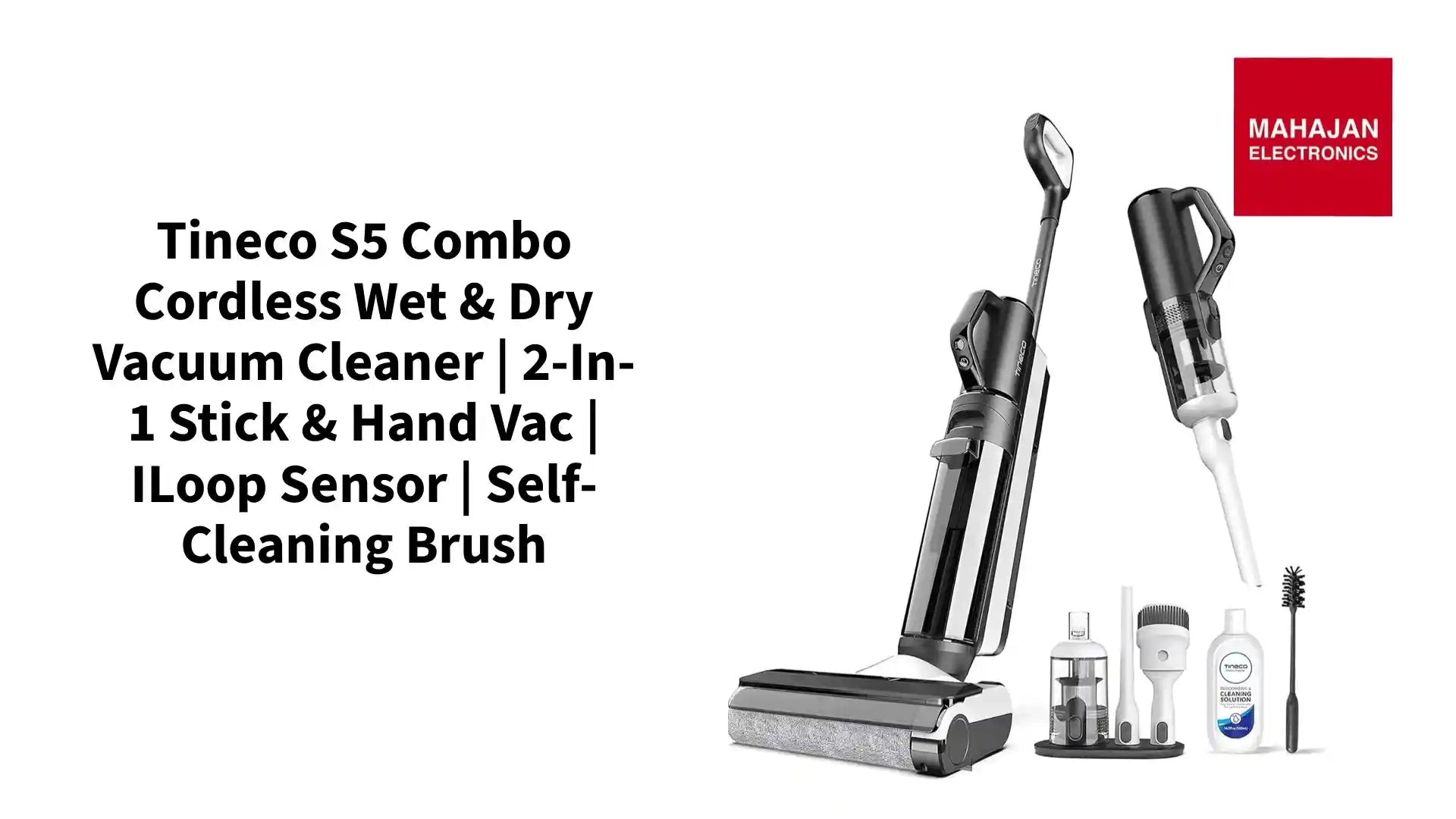 Tineco S5 Combo Cordless Wet & Dry Vacuum Cleaner | 2-in-1 Stick & Hand Vac | iLoop Sensor | Self-Cleaning Brush by@Outfy
