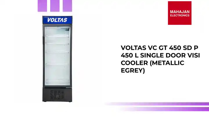 Voltas VC GT 450 SD P 450 L Single Door Visi Cooler (Metallic Egrey) by@Outfy