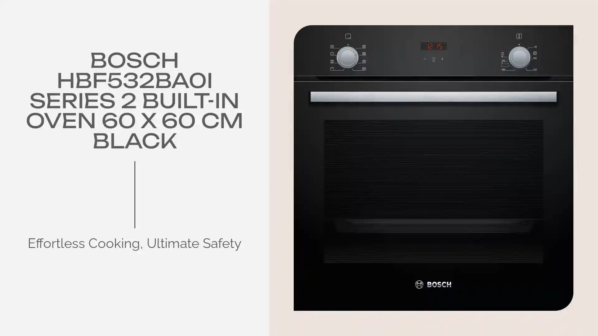 Bosch HBF532BA0I Series 2 Built-in oven 60 x 60 cm Black by@Outfy
