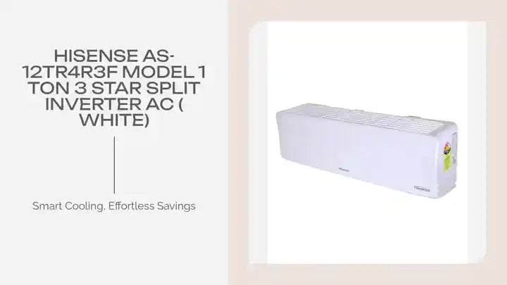 Hisense AS-12TR4R3F Model 1 Ton 3 Star Split Inverter AC ( White) by@Outfy