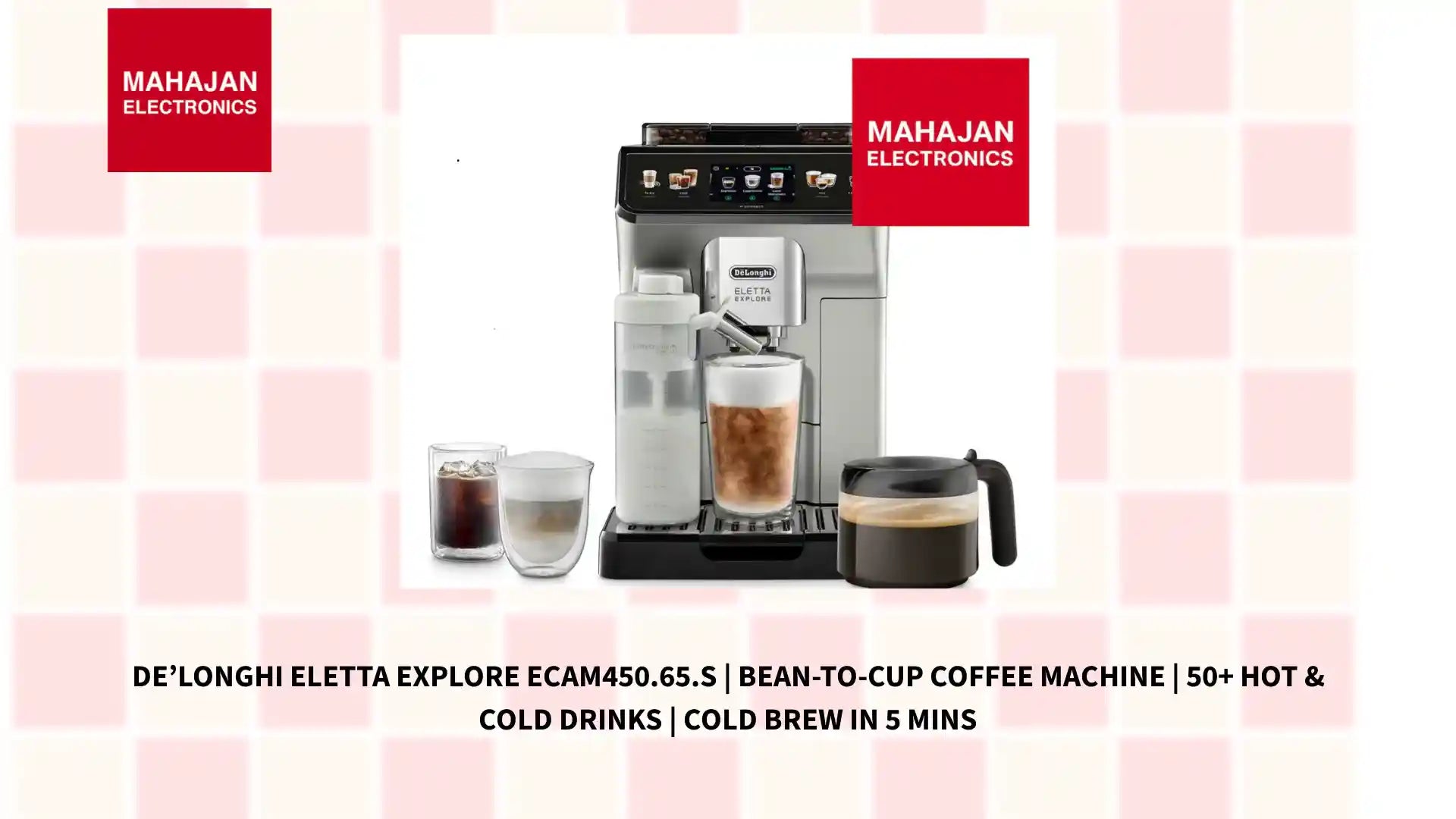 De’Longhi Eletta Explore ECAM450.65.S | Bean-to-Cup Coffee Machine | 50+ Hot & Cold Drinks | Cold Brew in 5 Mins by@Outfy