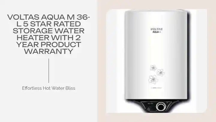 Voltas Aqua M 36-L 5 star rated storage water heater with 2 year product warranty by@Outfy