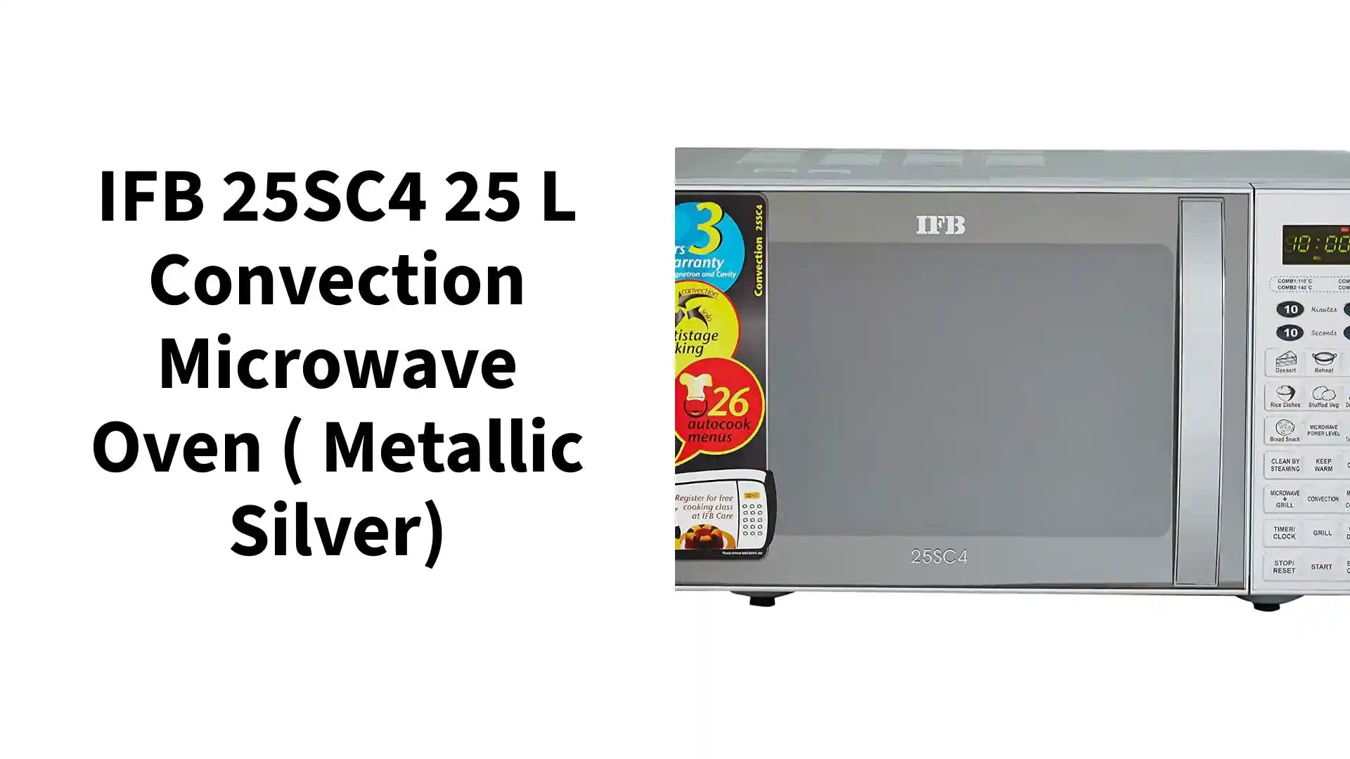 IFB 25SC4 25 L Convection Microwave Oven ( Metallic Silver) by@Outfy