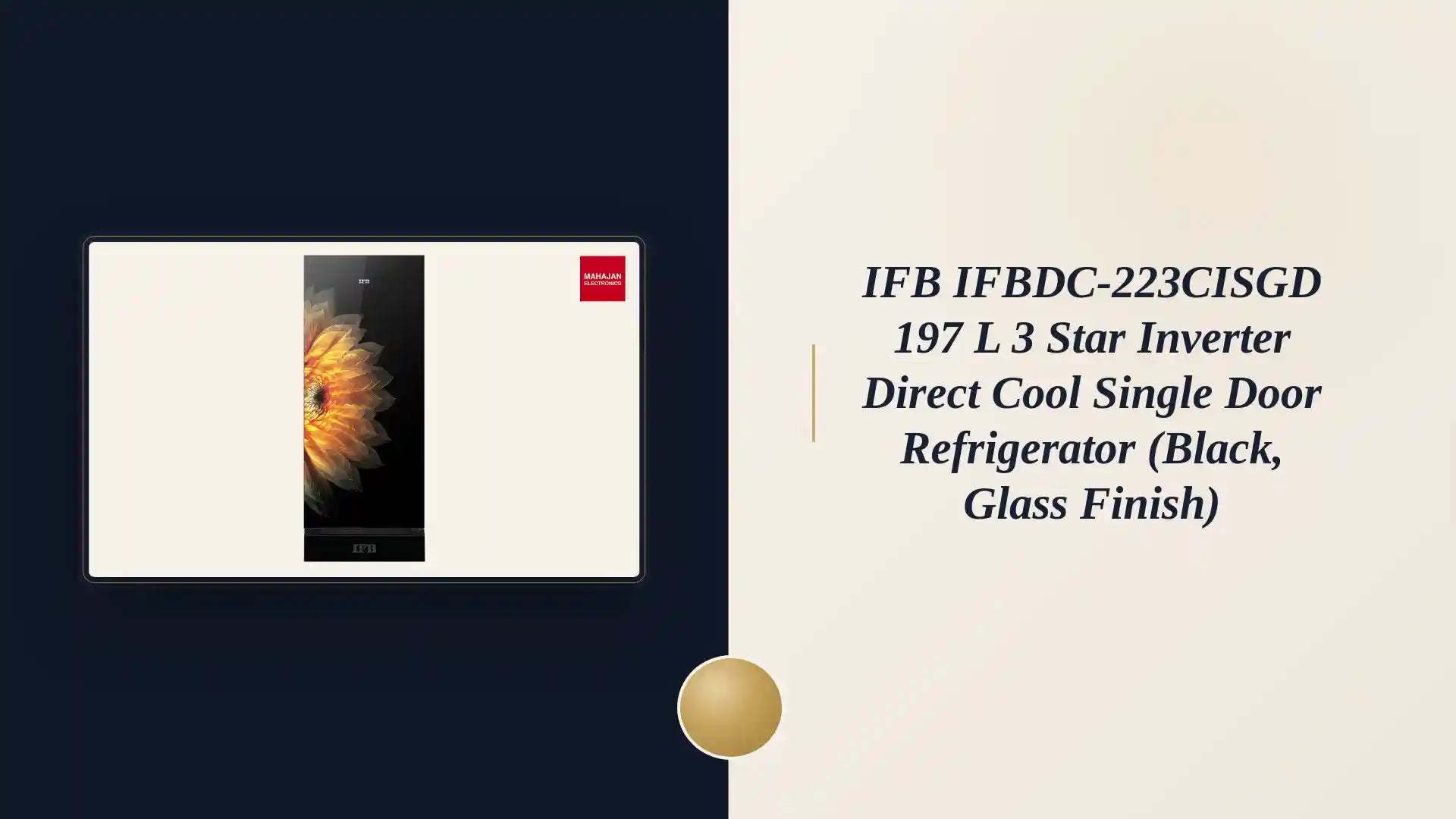 IFB IFBDC-223CISGD 197 L 3 Star Inverter Direct Cool Single Door Refrigerator (Black, Glass Finish) by@Outfy