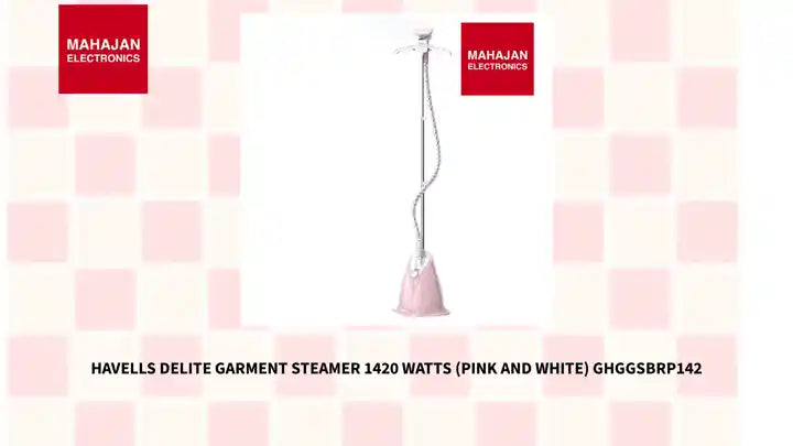 Havells Delite Garment Steamer 1420 Watts (Pink and White) GHGGSBRP142 by@Outfy