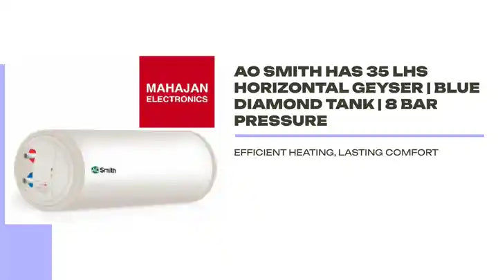 AO Smith HAS 35 LHS Horizontal Geyser | Blue Diamond Tank | 8 Bar Pressure by@Outfy