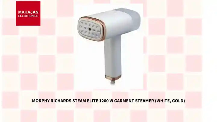 Morphy Richards Steam Elite 1200 W Garment Steamer (White, Gold) by@Outfy