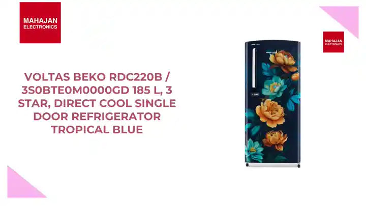 Voltas beko RDC220B / 3S0BTE0M0000GD 185 L, 3 Star, Direct Cool Single Door Refrigerator Tropical Blue by@Outfy