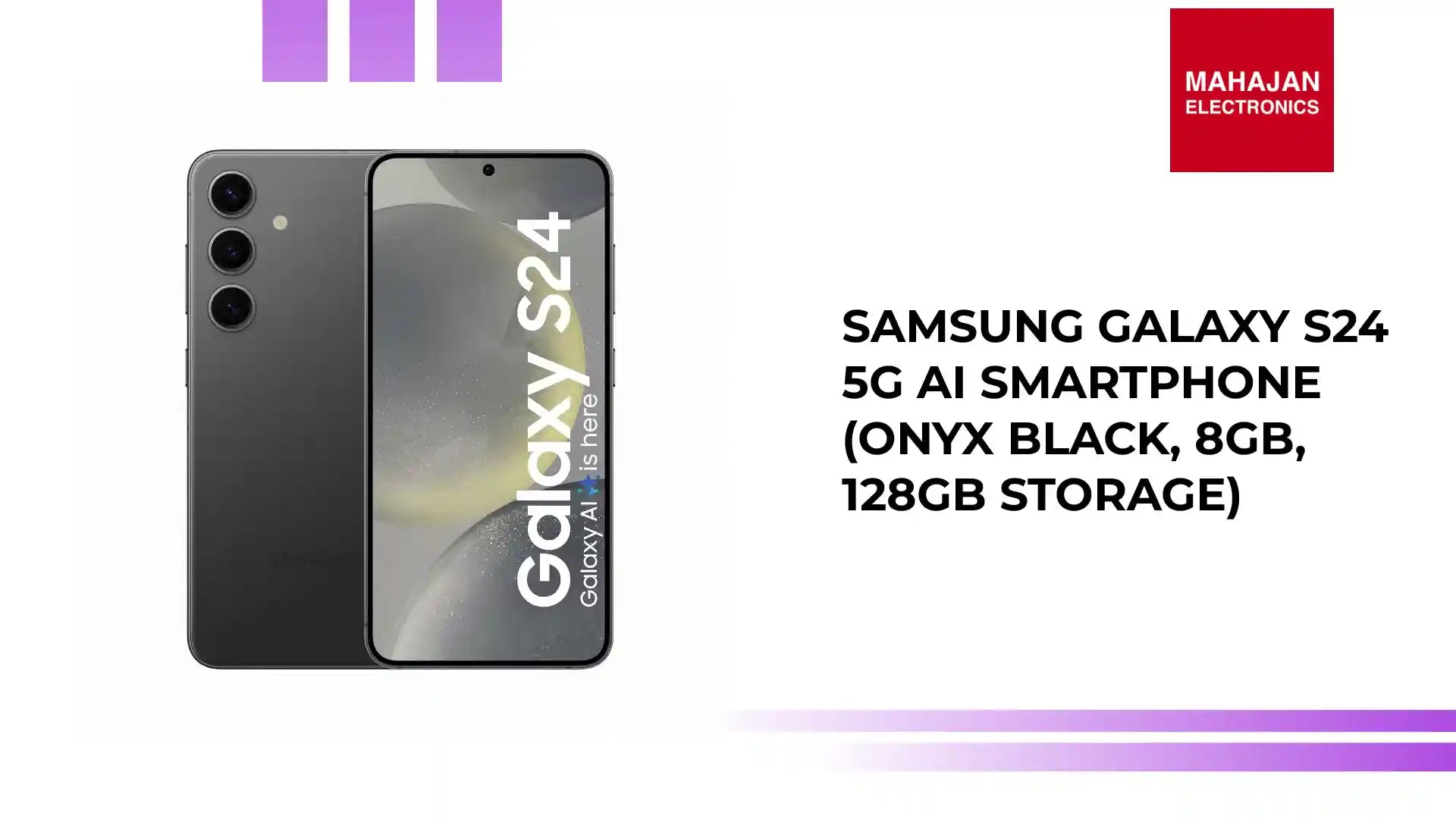 Samsung Galaxy S24 5G AI Smartphone (Onyx Black, 8GB, 128GB Storage) by@Outfy