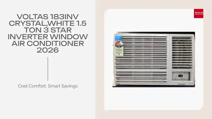 Voltas 183INV CRYSTAL,White 1.5 ton 3 Star Inverter Window Air Conditioner 2026 by@Outfy
