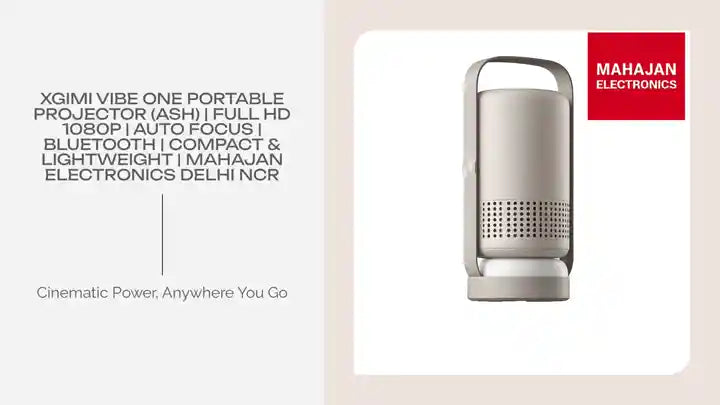 XGIMI Vibe One Portable Projector (Ash) | Full HD 1080p | Auto Focus | Bluetooth | Compact & Lightweight | Mahajan Electronics Delhi NCR by@Outfy