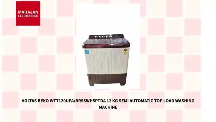 Voltas Beko WTT120UPA/BRSSWH5PTDA 12 kg Semi Automatic Top Load Washing Machine by@Outfy